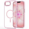 Custodia Magmat MagSafe Tech-Protect per Apple iPhone 16e / 17e, rosa tenue/trasparente