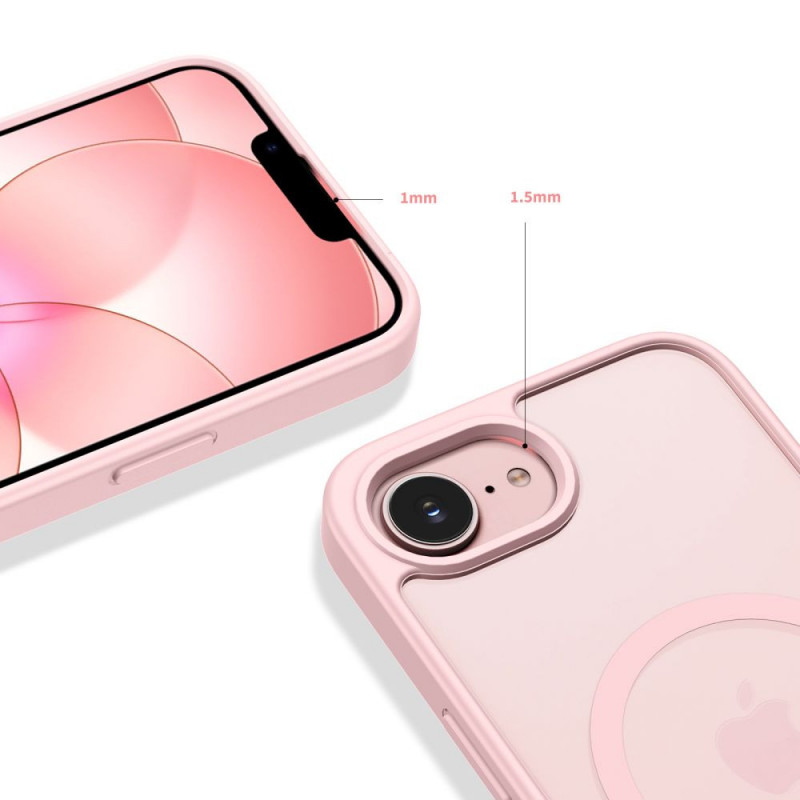 Custodia MagSafe Tech-Protect BasicMag per Apple iPhone 16e / 17e, rosa tenue opaco