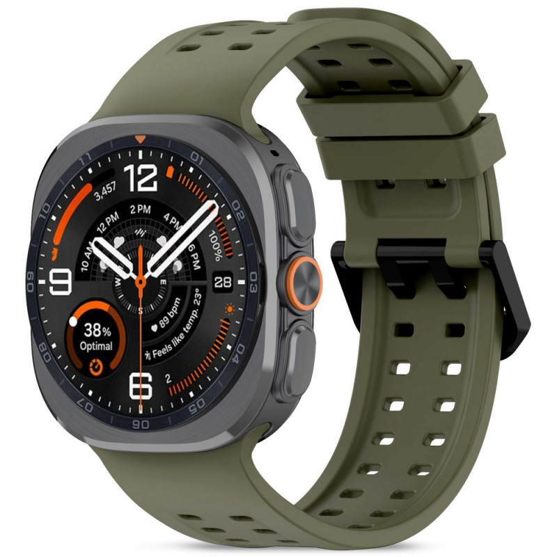 Cinturino in silicone Tech-Protect Silicone Air per Samsung Galaxy Watch Ultra 1 / 2 (2024-2026) 47 mm, verde oliva