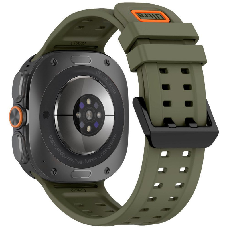 Cinturino in silicone Tech-Protect Silicone Air per Samsung Galaxy Watch Ultra 1 / 2 (2024-2026) 47 mm, verde oliva