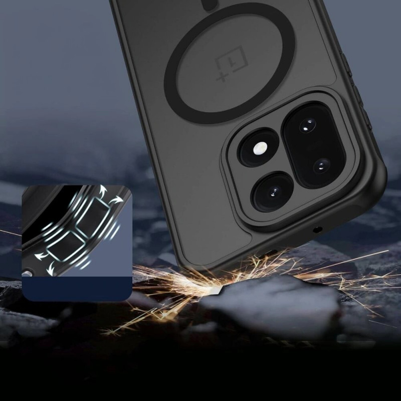 Custodia Tech-Protect MagMat MagSafe per OnePlus 15 nero opaco