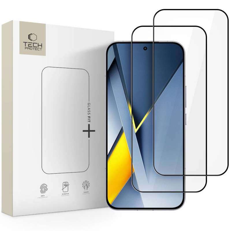 Tech-Protect Glass Fit+ Vetro Temperato Xiaomi Poco F8 Ultra THP5047, nero (2 pz)