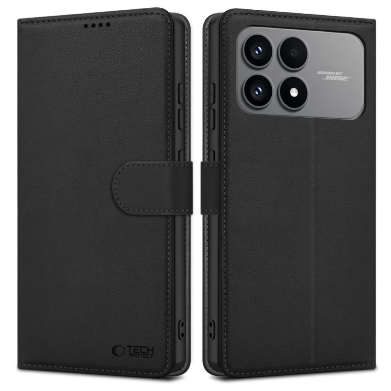 Custodia portafoglio Tech-Protect per Xiaomi Poco F8 Pro, nera