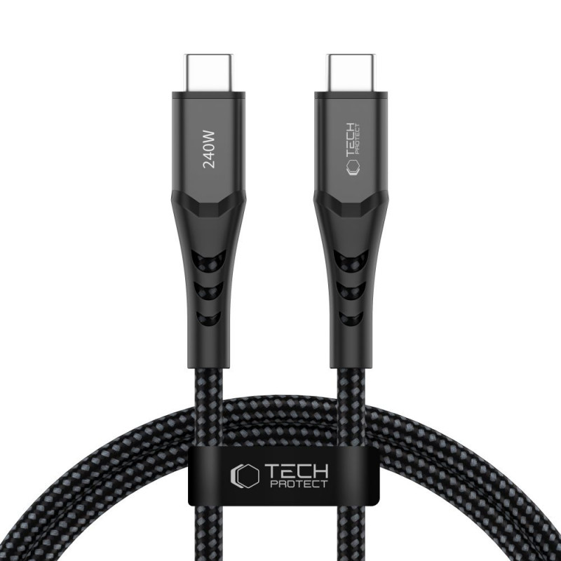 Cavo USB-C a USB-C Tech-Protect Ultraboost UB11T PD 240W, 100 cm, nero