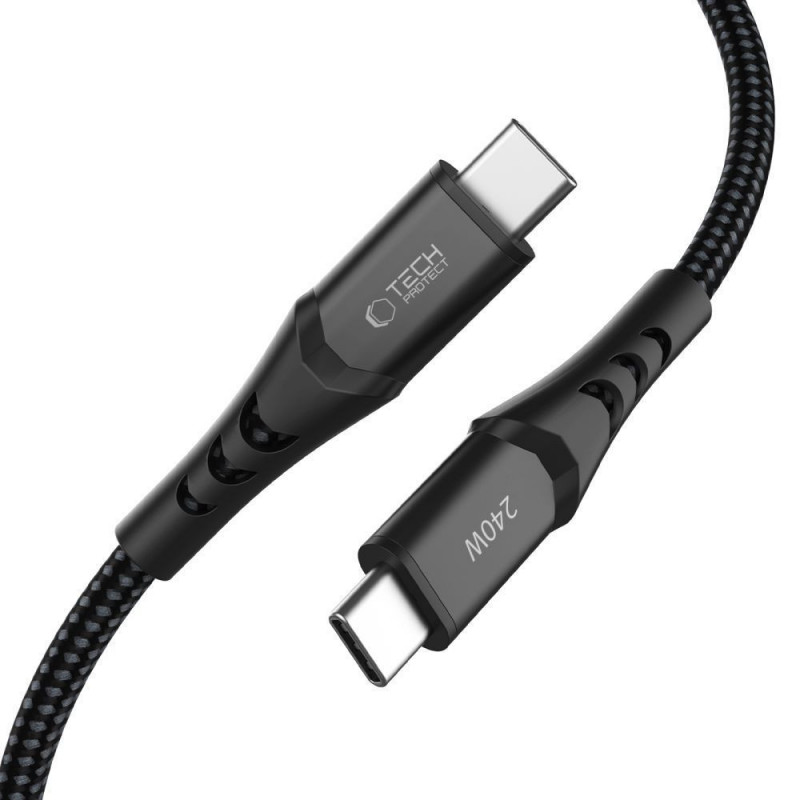 Cavo USB-C a USB-C Tech-Protect Ultraboost UB11T PD 240W, 200 cm, nero