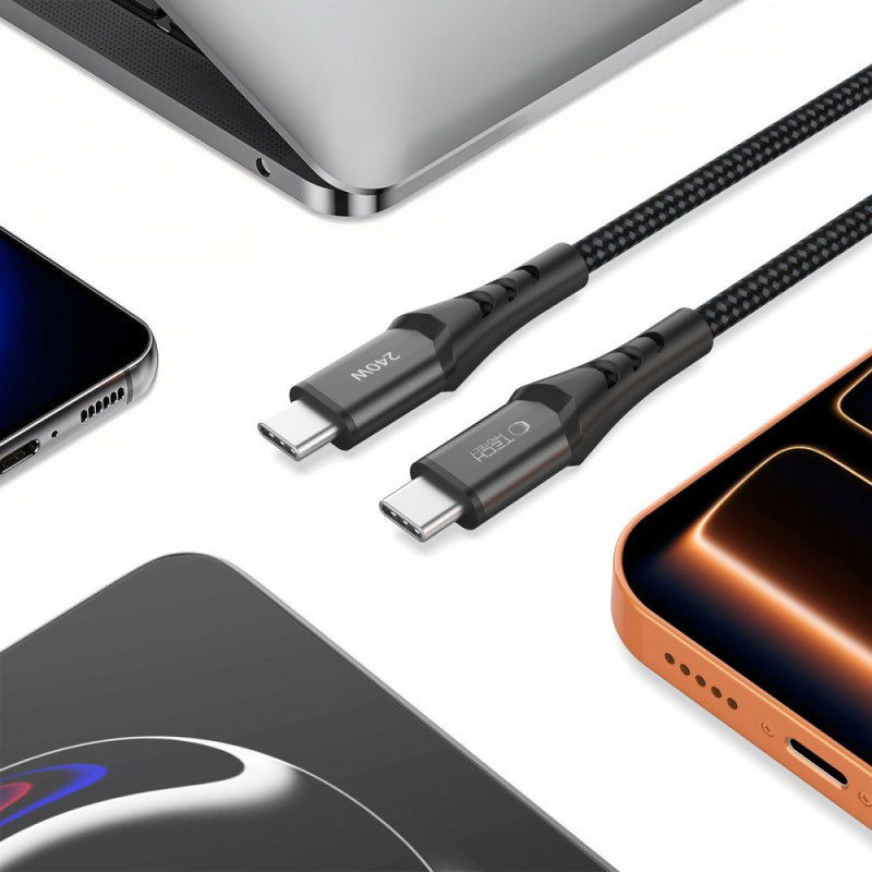 Cavo USB-C a USB-C Tech-Protect Ultraboost UB11T PD 240W, 200 cm, nero