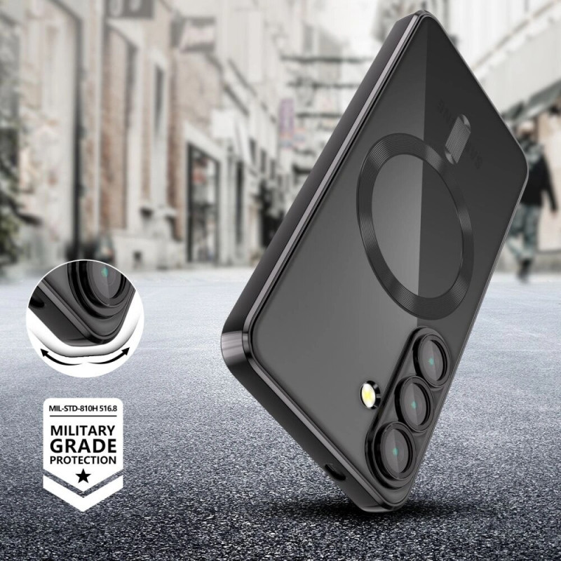 Custodia MagFlex MagSafe Tech-Protect per Samsung Galaxy S25, nero lucido