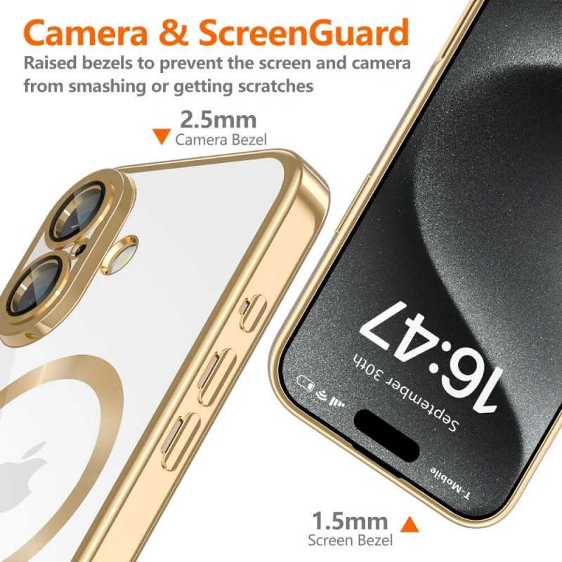 Custodia MagFlex MagSafe Tech-Protect THP3927 per Apple iPhone 17e / 16e, oro brillante