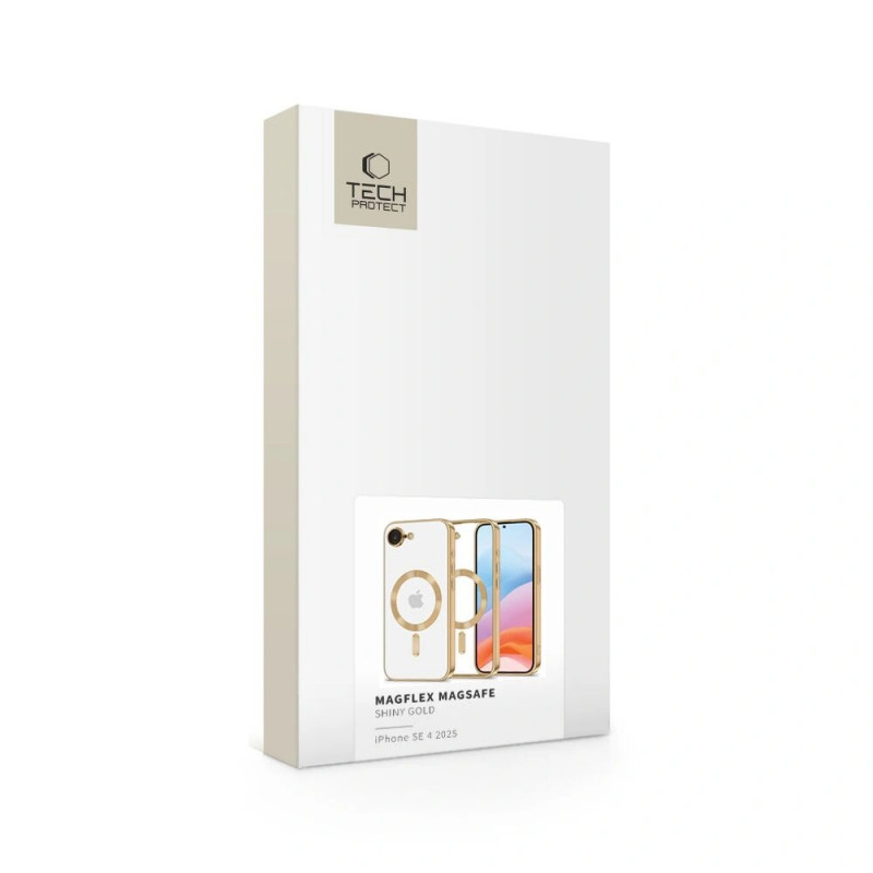 Custodia MagFlex MagSafe Tech-Protect THP3927 per Apple iPhone 17e / 16e, oro brillante