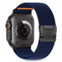 Cinturino per orologio Tech-Protect Nylon Clasp per Apple Watch 6 / 7 / 8 / 9 / 10 / SE / Ultra 1 / 2 44/45/46/49 mm, blu navy