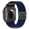 Cinturino per orologio Tech-Protect Nylon Clasp per Apple Watch 6 / 7 / 8 / 9 / 10 / SE / Ultra 1 / 2 44/45/46/49 mm, blu navy