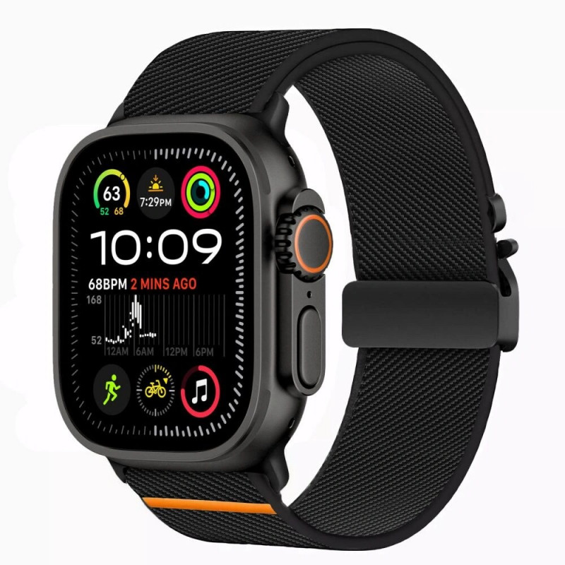 Cinturino per orologio Tech-Protect Nylon Clasp per Apple Watch 6 / 7 / 8 / 9 / 10 / SE / Ultra 1 / 2 44/45/46/49 mm, nero