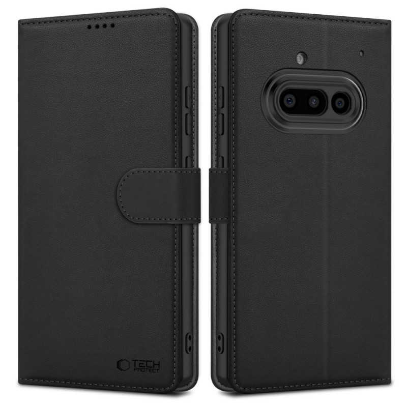 Custodia portafoglio Tech-Protect per Nothing Phone 3a, nero opaco