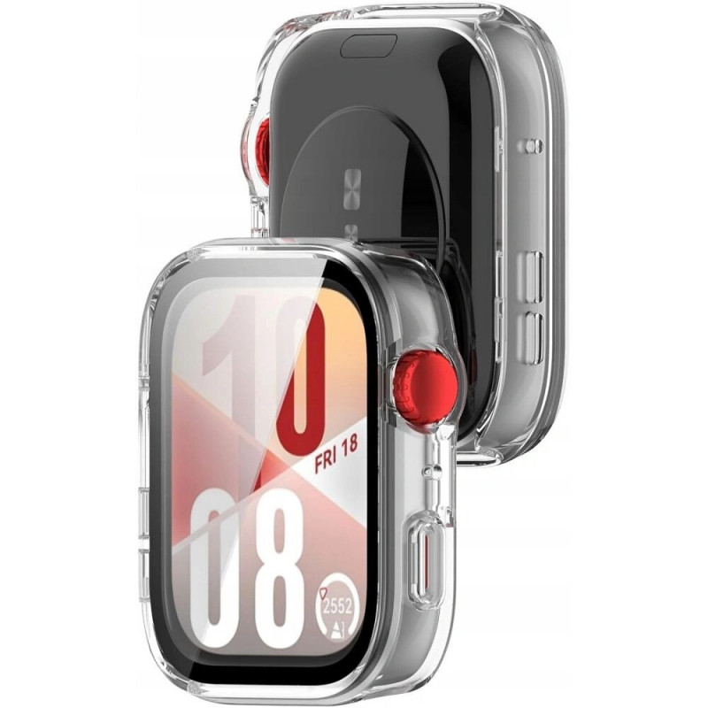 Custodia Tech-Protect Defense per Huawei Watch Fit 4, trasparente