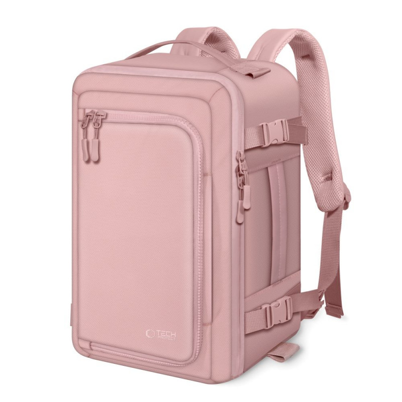 Zaino da cabina da viaggio per laptop Tech-Protect Defender S50 Ryanair & Wizzair, 20 L, 40x20x25 cm, rosa polvere