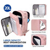 Zaino da cabina da viaggio per laptop Tech-Protect Defender S50 Ryanair & Wizzair, 20 L, 40x20x25 cm, rosa polvere