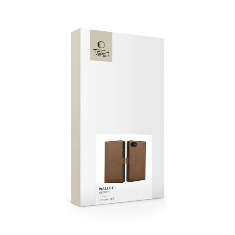 Custodia portafoglio Tech-Protect per Apple iPhone 17e / 16e, marrone