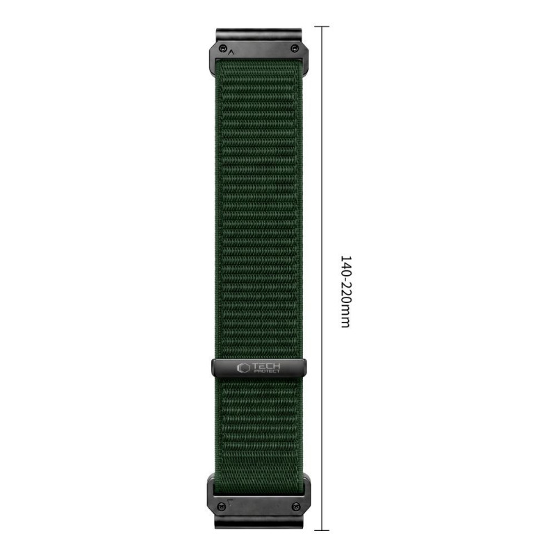 Cinturino per orologio Tech-Protect NylonLoop Garmin Fenix 5X / 5X Plus / 6X / 6X Pro / 7X / 8 / 8 Pro / 9 / 9 Pro (51 mm), verde militare