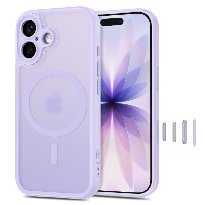 Custodia Tech-Protect MagPeak MagSafe CC per Apple iPhone 17, lavanda opaco