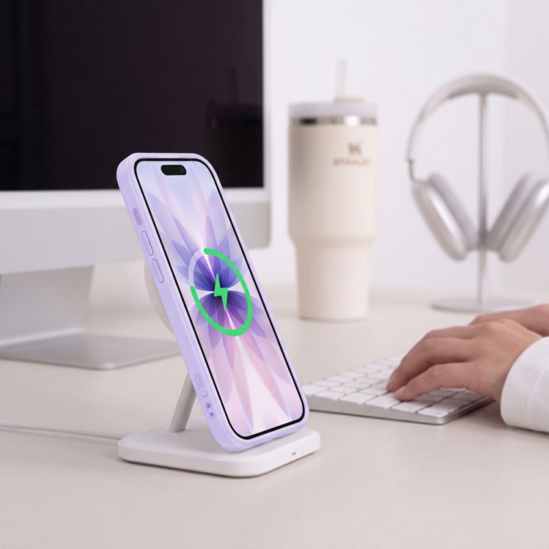 Custodia Tech-Protect MagPeak MagSafe CC per Apple iPhone 17, lavanda opaco