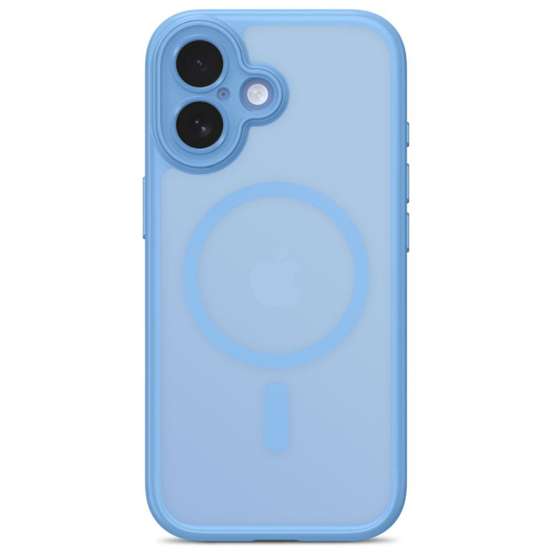 Custodia Tech-Protect MagPeak MagSafe CC per Apple iPhone 17, blu nebbia opaco