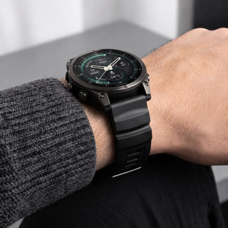 Cinturino per orologio Tech-Protect Motion Garmin Fenix 5X / 5X Plus / 6X / 6X Pro / 7X / 8 / 8 Pro / 9 / 9 Pro (47 mm), nero