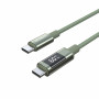 Cavo USB-C a USB-C Choetech XCC-1068 PD 60W con display, 1,2 m, verde