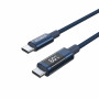 Cavo USB-C a USB-C Choetech XCC-1068 PD 60W con display, 1,2 m, blu
