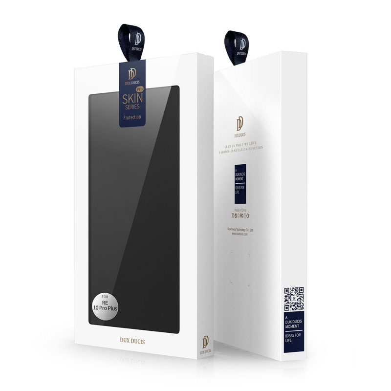 Custodia flip Skin Pro Dux Ducis per Realme 10 Pro, nera
