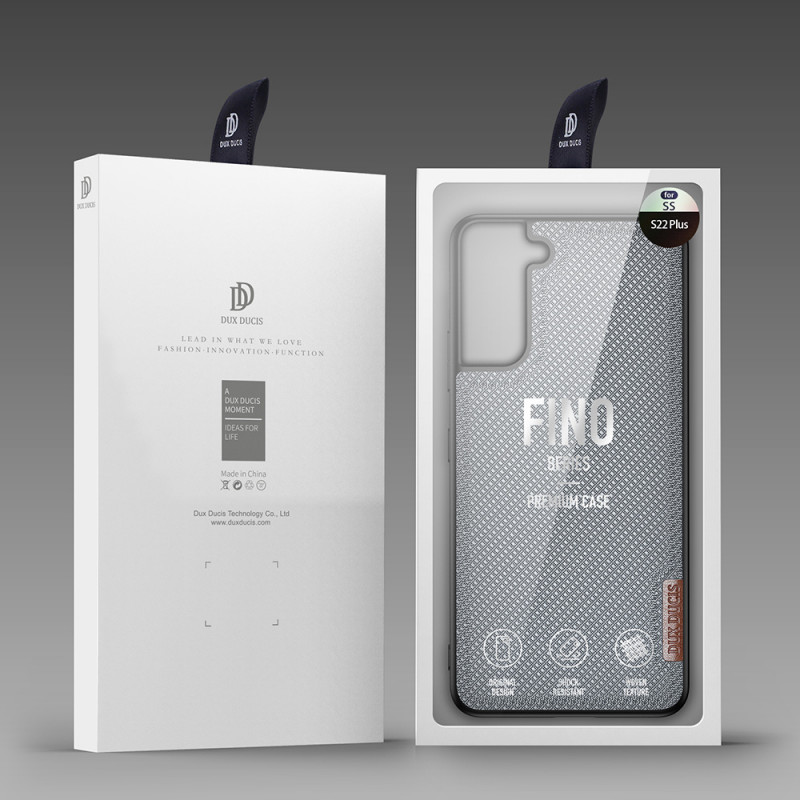 Custodia Dux Ducis Fino in nylon per Samsung Galaxy S22+ (S22 Plus), blu