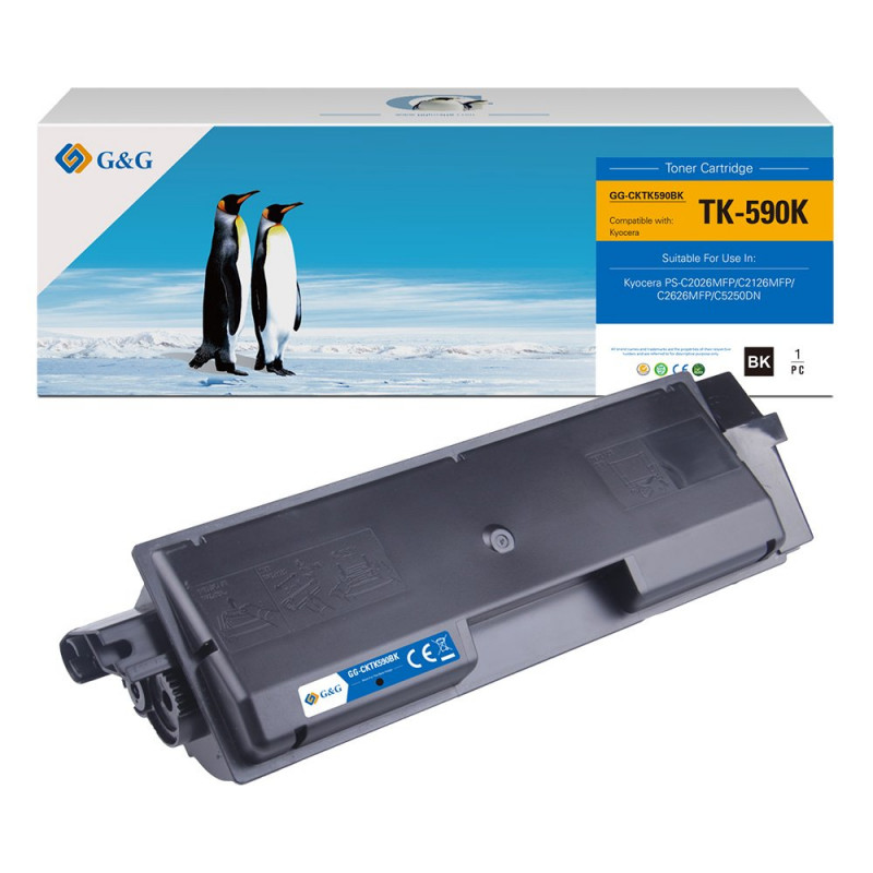 Toner compatibile G&G per Kyocera TK590K / 1T02KV0NL0 (14432)