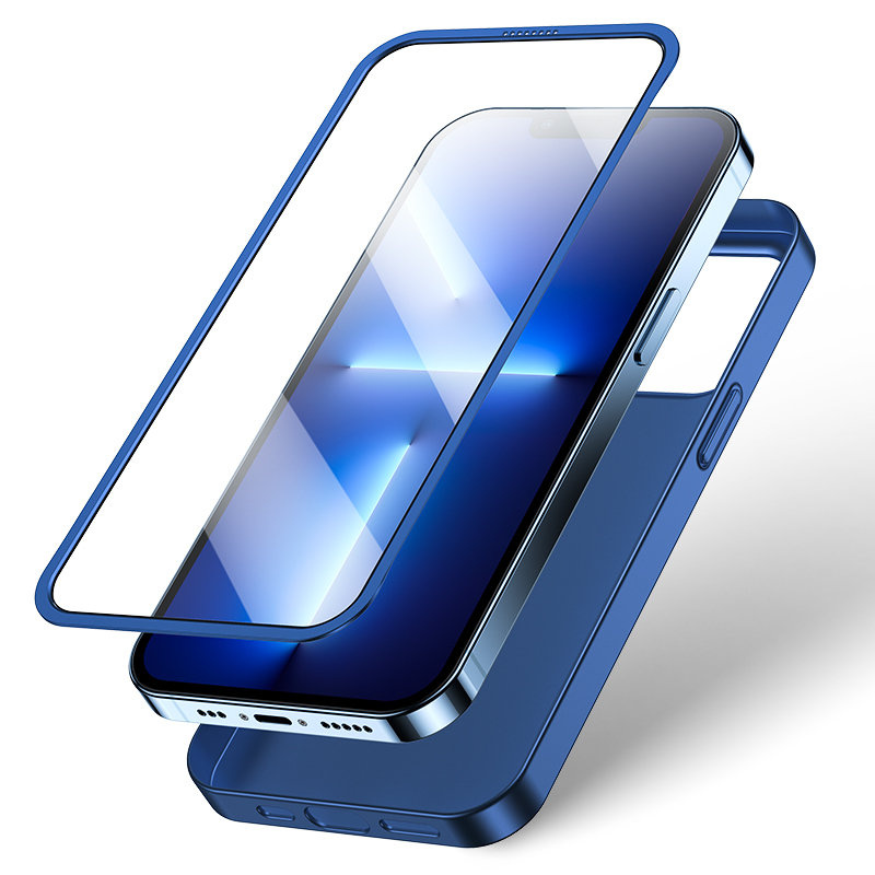 Custodia integrale 360 Joyroom + Vetro temperato per Apple iPhone 13 Pro Max, JR-BP928, blu