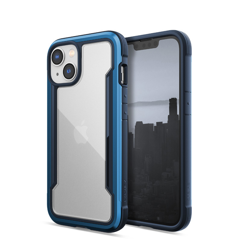 Custodia X-Doria Raptic Shield per Apple iPhone 14, blu marino