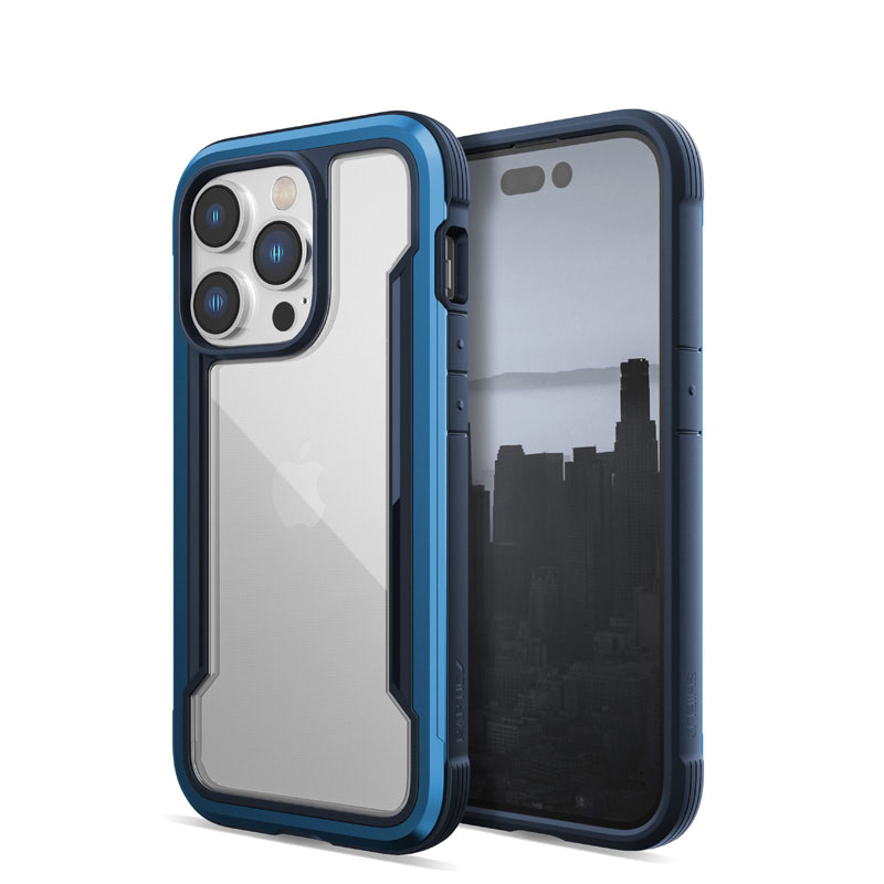 Custodia X-Doria Raptic Shield per Apple iPhone 14 Pro, blu marine