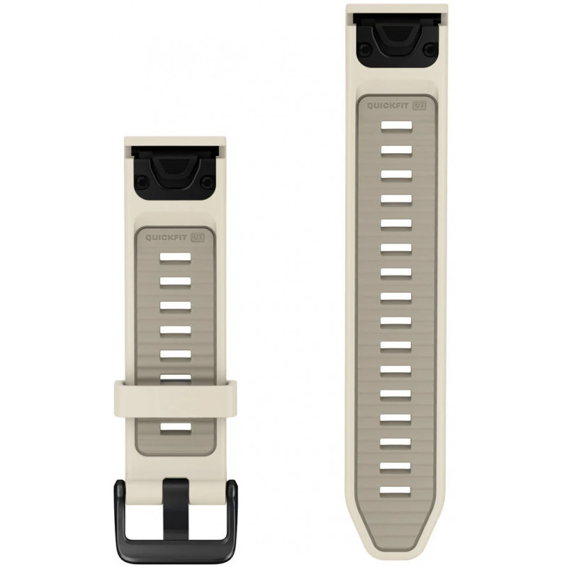 Cinturino Garmin QuickFit 20 mm, silicone, Cream / French Gray (010-14506-04)