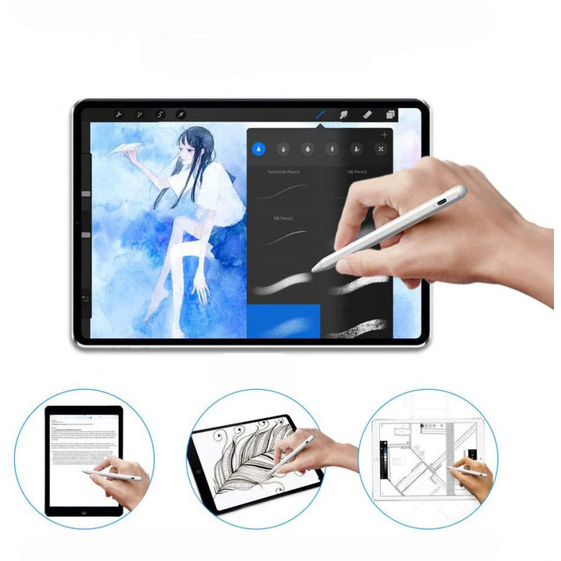 Penna stylus digitale Tech-Protect per Apple iPad, bianca