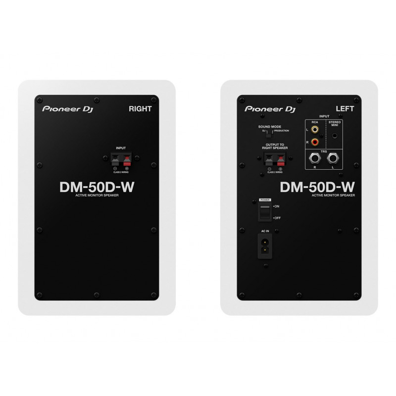 Diffusore monitor attivo Pioneer DJ DM-50D-W, 5", 25 W (2 pz), bianco