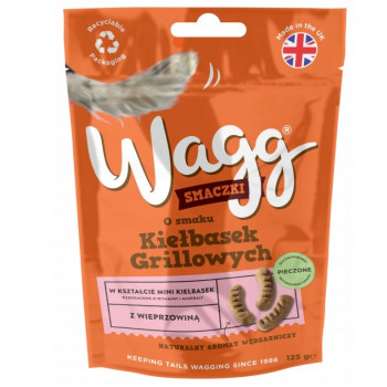 Snack per cani Wagg gusto salsiccia alla griglia, 125 g