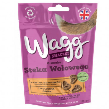 Snack per cani Wagg al gusto bistecca di manzo, 125 g
