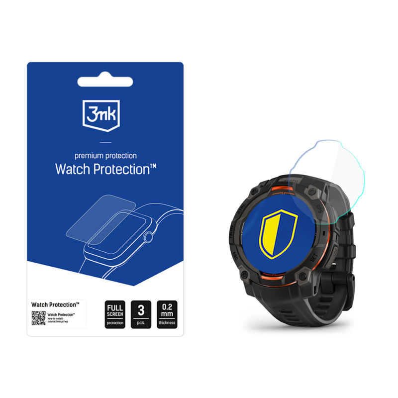 Pellicola protettiva ibrida per schermo 3MK FlexibleGlass Watch Garmin Instinct 3 45 mm