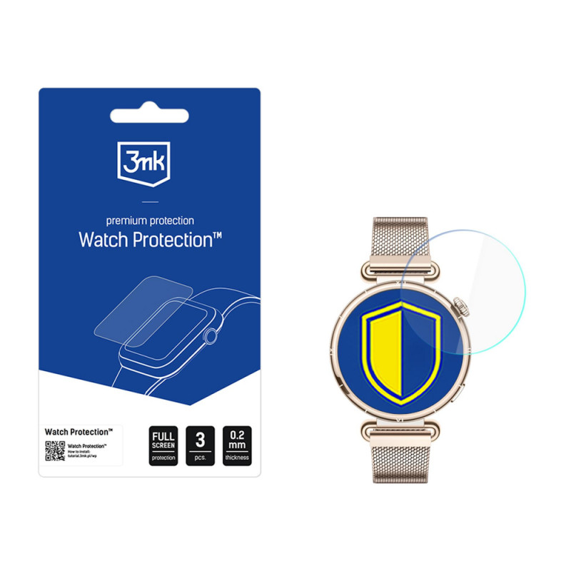 Protezione schermo in vetro ibrido 3MK FlexibleGlass Watch per Huawei Watch GT 6 41 mm