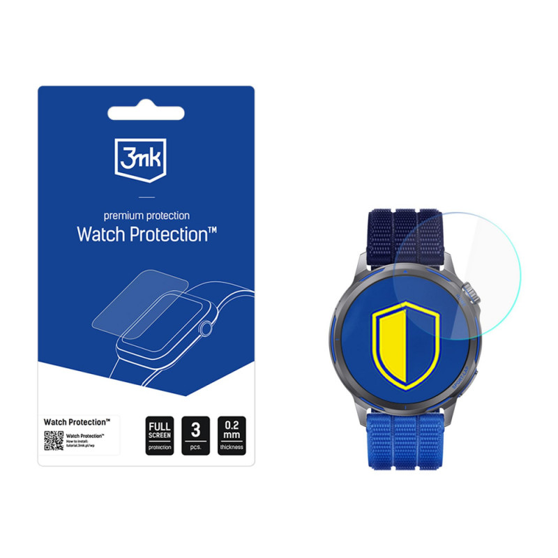 Proteggi schermo in vetro ibrido 3MK FlexibleGlass Watch per Huawei Watch GT Runner 2