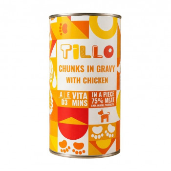 TILLO Bocconcini in salsa Pollo cibo umido per cani, 1250 g