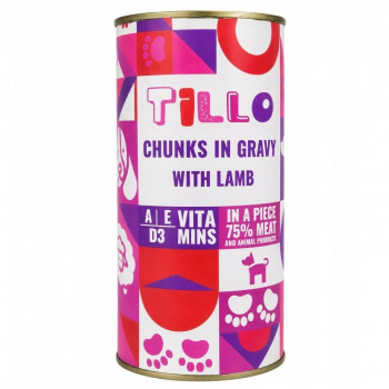 TILLO Bocconcini in salsa Agnello cibo umido per cani, 1250 g