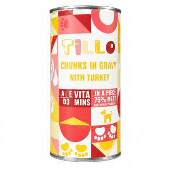 TILLO Bocconcini in salsa Tacchino cibo umido per cani, 1250 g