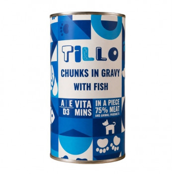 TILLO Bocconcini in salsa Pesce cibo umido per cani, 1250 g