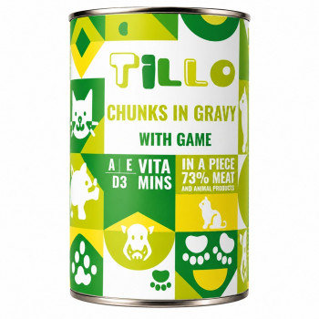 TILLO Bocconcini in salsa Game cibo umido per cani, 1250 g