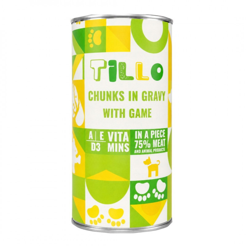 TILLO Bocconcini in salsa Game cibo umido per cani, 1250 g