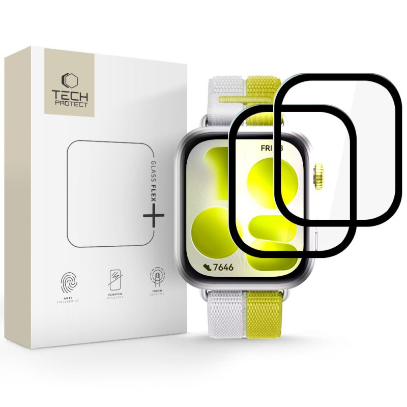 Tech-Protect Glass Flex+ Huawei Watch Fit 5 Vetro ibrido, nero (2 pz)