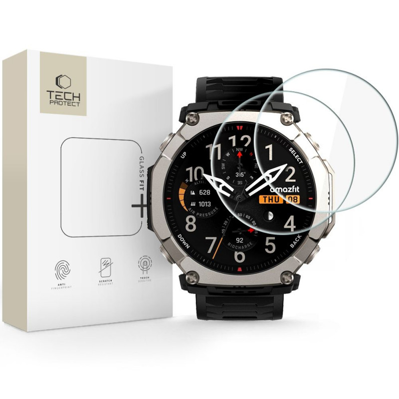Tech-Protect Glass Fit+ Vetro temperato per Amazfit T-Rex Ultra 2 (2 pz), trasparente